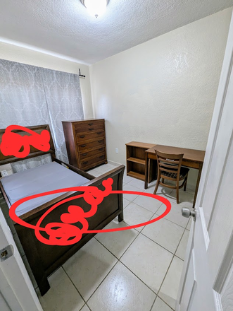 Bedroom furniture - the bedframe in this picture is not a metal frame - Private bedroom in a share appartment