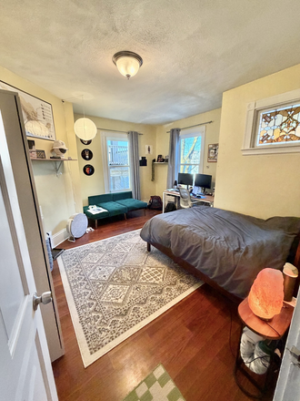 Oversized Bedroom including all furniture seen - Fully Furnished 1 Bedroom Summer Sublet in 4 Bed 2 Bath Apartment - 30 seconds Walk to T Stop