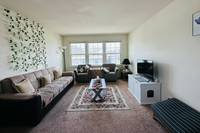 Living Room - 1b1b available in 2b2b apartment at ~$600 per mo. Female only.