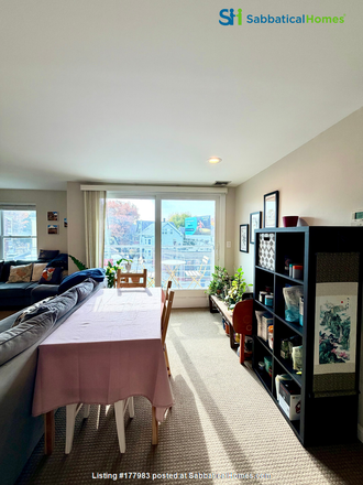 Dining Area and Balcony - Lovely 2B 2B sublease near Harvard main campus, Porter Square Apartments