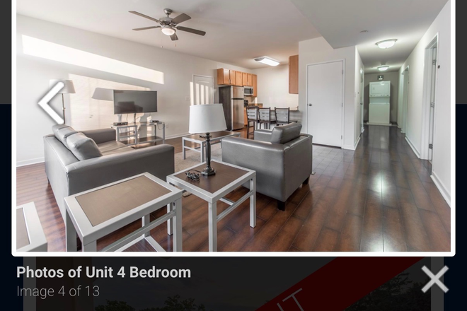 Living room/kitchen - The Jefferson House, Right across campus
