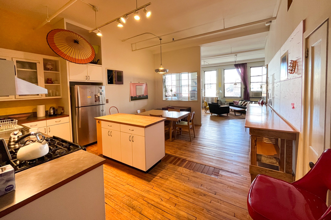 View coming into unit - Furnished South End loft apt. Jan 1, 2026. Live alone: I only work here daytime M-F. Walk to BUMC