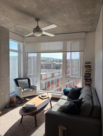 Living Room - Light-Filled Corner One-Bedroom in Verano Towers--Perfect Summer Sublet!