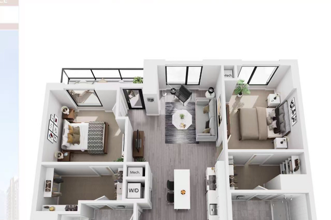 This is 3D picture of our unit - Rosalyn Tower Apartments