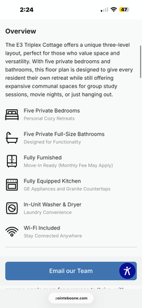 Description of amenities for the apartment (feel free to visit highpointe website to see all amenities) - Highpointe Duplex