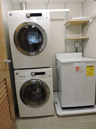 Laundry + Storage - Modern Furnished 1 Bed IN Harvard Sq. with Central Air and In Unit Laundry Apartments