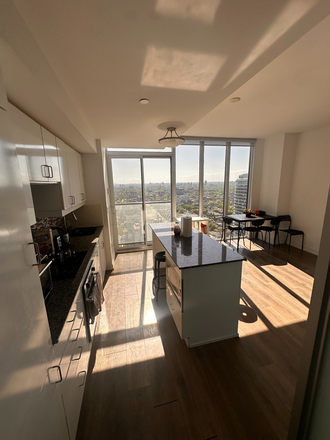 Kitchen/Living Room - Private Furnished Room in 2-Bed Condo – In-suite laundry