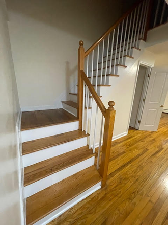 Interior stairs to the 2nd floor - Street level duplex apartment, private entrance, facing street.