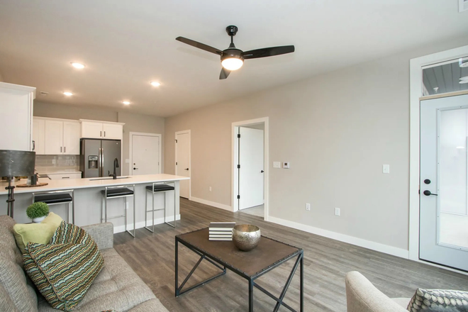 Full Kitchen and Living Room - The Madison Apartments