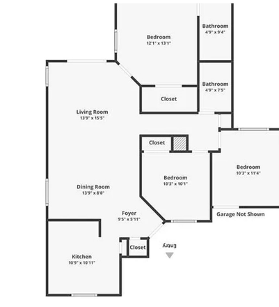 House layout - Cozy & Convenient 3 Bedroom House minutes from campus!