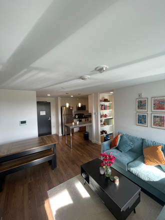 Living room - Beautiful 7th floor 1 bed apartment with stunning views across HBS campus
