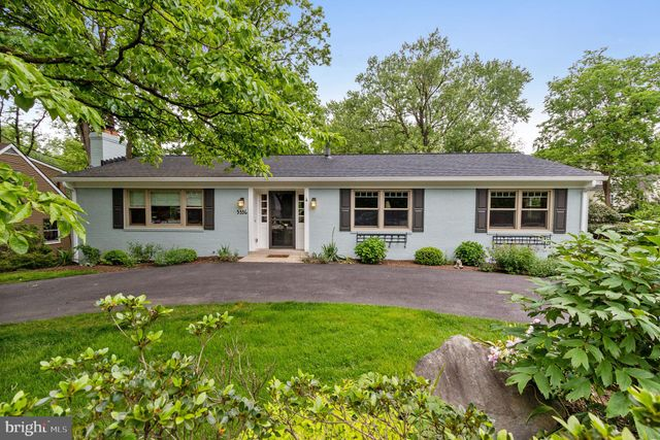 Curbside view.  Apartment entrance is the side of the house. - Bethesda neighborhood apartment