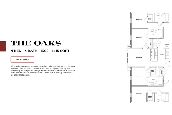 Floorplan, Room C - [Free January Rent] Lease Takeover for 1 Room with Private Bath in 4 Bedroom Male Apartments Unit, Jan-July '25