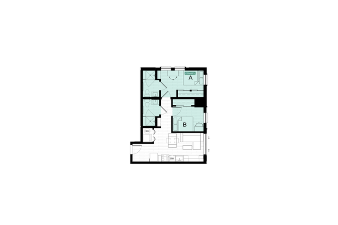 floor plan - The Hub on Campus Apartments