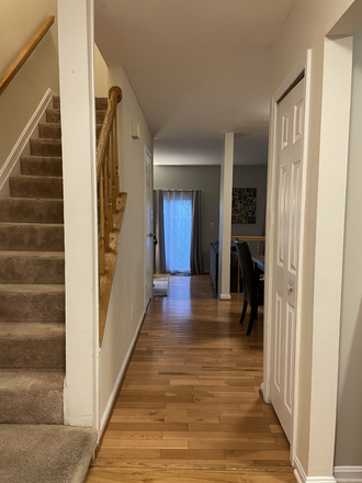 Hall way when walking into the home - Furnished 3 Master Suite Minutes to Graduate Campus Townhome