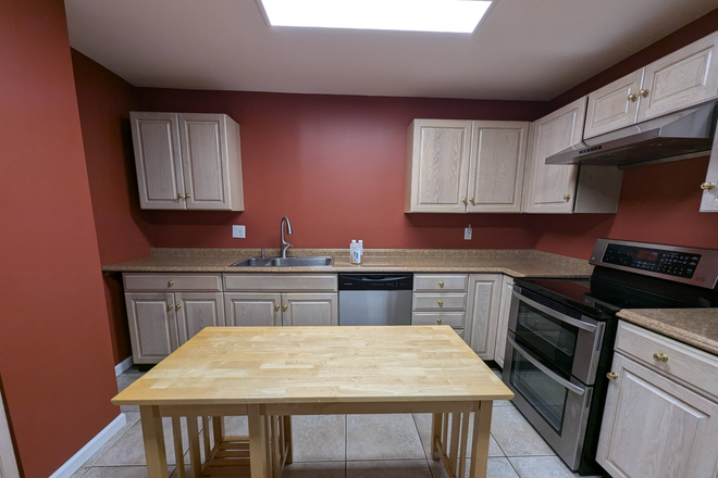 Kitchen with double oven, dishwasher, double sink - Room for female in shared home-Homecrest Ave-Ewing