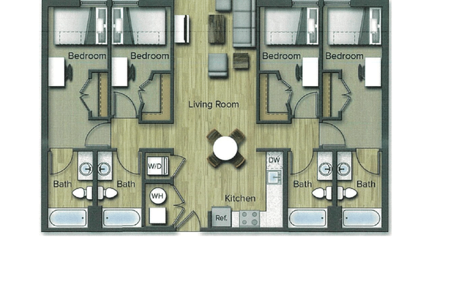 Apartment layout (D3) - Terrapin Row Apartments