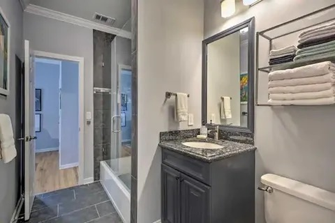 Jack and Jill bathroom 2 people to a shower and vanity. - Undergraduate Student Sublease
