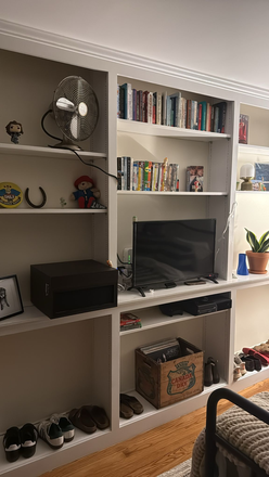 Built-in Bookcase in Room - Large room in a house 5 minutes from campus (NEGOTIABLE RENT)