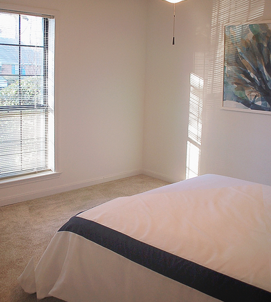View from bedroom. - $850 Furnished, private ensuite bedroom, living room and bath in beautiful townhouse.