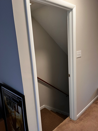 Stairs to lower level from shared living space - Bromley Drive Townhomes; Room with Separate Entrance and Laundry, Available now