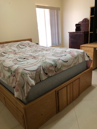 10' x 16' room for $1350/month with private bathroom, available now. - Fully furnished spacious, nice and clean bedroom with mirrored sliding door closet;Close to Fwy.