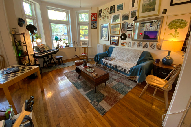 Living room from entrance - GRAD STUDENTS ONLY Large bedroom right off Packard's Corner Green Line Stop Apartments