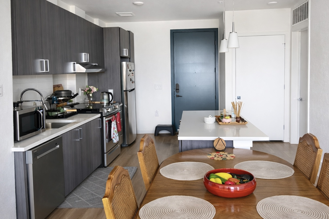 Kitchen/ Dining - Private Bed + Bath Available at Legacy at Fitz | Walking distance to Anschutz | Female Only Apartments