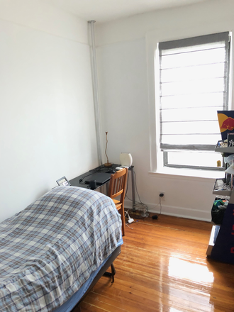 Bedroom with furniture (Left side) - Bay Ridge Av Station 2BR Apartment, Bright and quiet large room, 2 min to the station