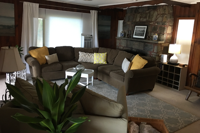 Living room with waterview - 65 Lorelei Drive Saunderstown, RI 02874 House