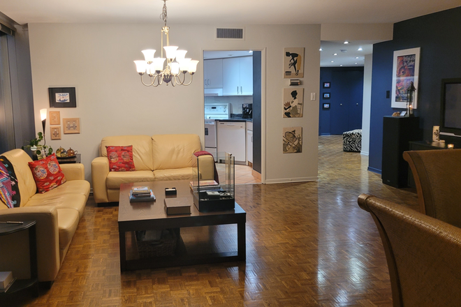 Living room 1 - Bright, Furnished Private Bedroom/Private Bathroom in a 2+1 Oversized Condo – $1,750/month