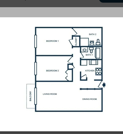 Attached bath unit available - Launch Apartments