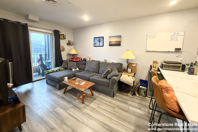 living room - New South Boston 1 bed on the Red Line - No Broker Fee!