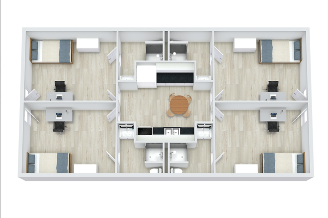 floorplan - Capri Apartment Room with bathroom, 2 min from Campus