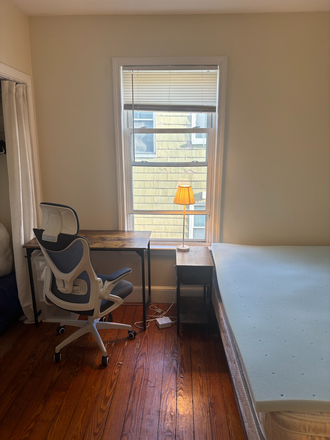 Bedroom - 5 Minute walk to Tufts Apartment with Sunset View Balcony