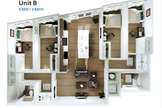 Whole apartment layout - The Nest Apartments