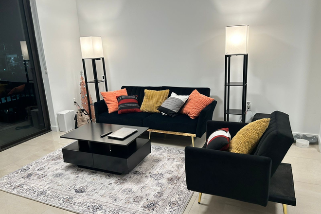 LIVING ROOM - Fifteen Apartments, 12 mins walking-Miller School, 2B/2B, $1250 Rent, No security deposit