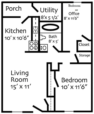 Floorplan - Pine Grove Apartments