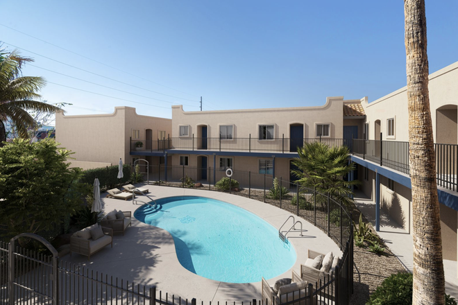 Pool area - Union on Santa Rita Apartments