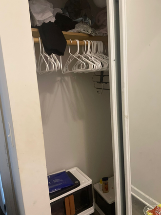 Closet - Fully-furnished room with private bathroom near Taylor Street Apartments