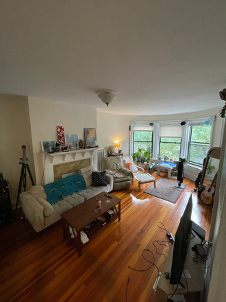 Living Room - Two Rooms in 4-Bed, 2-Bath Brookline Apartment — September 2026 -- steps from Green line