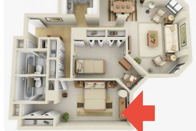 Room - Greenhouse Apartment (One Bedroom)