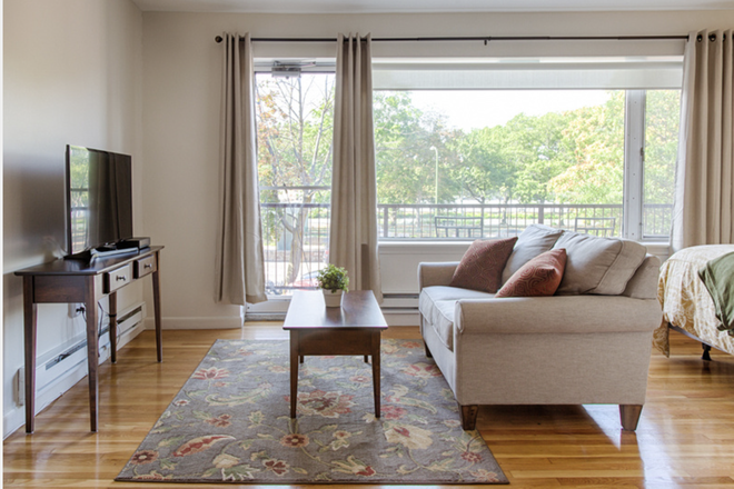 living area - Furnished Studio with Charles River Views Apartments