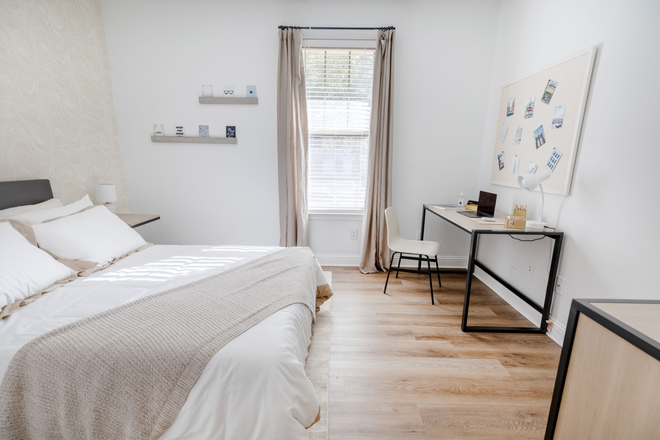 Bedroom - The Row: Central Location Directly Across Campus Apartments