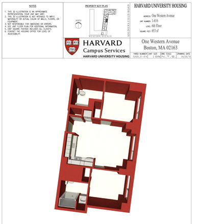 Floor plan of the unit - OWA 2b2b furnished apartment with spacious living room and river views