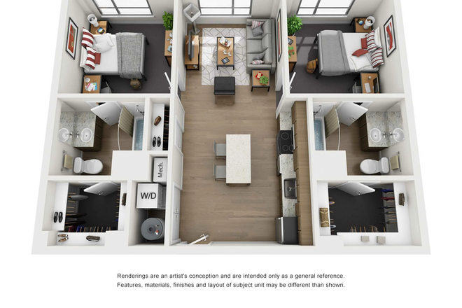 It is the layout type of the 2b2b apartment - A discounted sublease of Every on the Loop