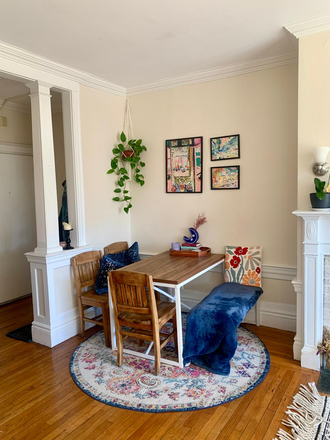 Dining area - Spacious 3-Bedroom Apartment in classic Comm Ave Brownstone