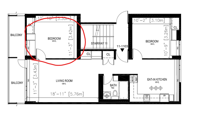 Entire apartment available for rent or you can just rent one of the bedrooms - Peabody Terrace Unit #1103, 2b1b, 758sqft, on Harvard Campus