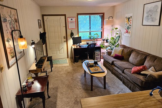 living room and front door - Jan 2027 Sublet - 1BR/1Ba, Affrodable, CAT Bus Route, Peaceful Neighborhood