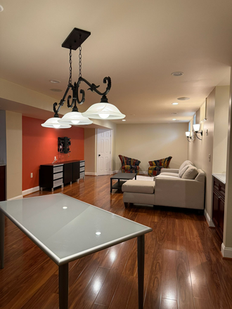 Private Living area - Large furnished private walkout basement for rent $1,200 including utilities